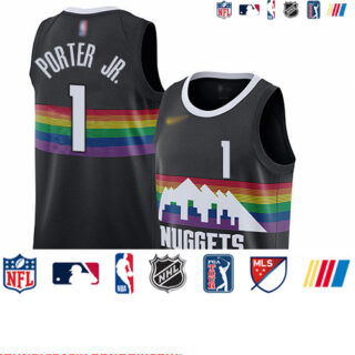 Nuggets #1 Michael Porter Jr. Black Basketball Swingman City Edition 2019 20 Jersey