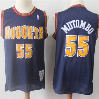 Nuggets 55 Dikembe Mutombo Navy Swingman Jersey