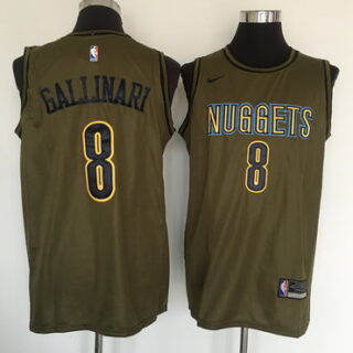Nuggets 8 Danilo Gallinari Olive Nike Swingman Jersey