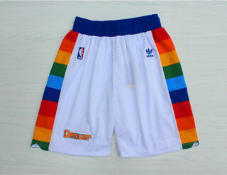 Nuggets White Hardwood Classics Shorts