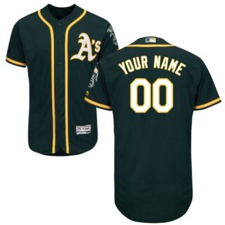 Oakland Athletics Green Men's Customized Flexbase Jersey