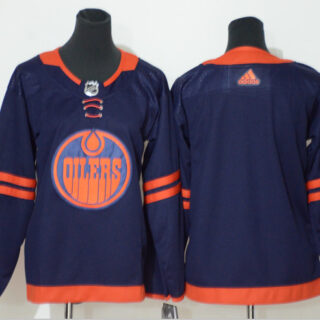 Oilers Blank Navy Women 50th Anniversary Adidas Jersey