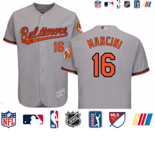 Orioles #16 Trey Mancini Grey Flexbase Authentic Collection Stitched Baseball Jersey