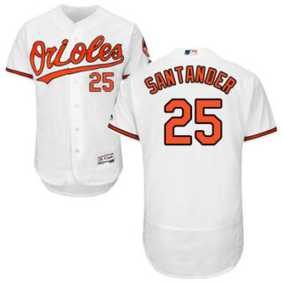 Orioles #25 Anthony Santander White Flexbase Authentic Collection Stitched Baseball Jersey