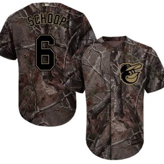 Orioles #6 Jonathan Schoop Camo Realtree Collection Cool Base Stitched Baseball Jersey