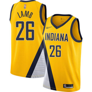 Pacers #26 Jeremy Lamb Gold Basketball Swingman Statement Edition 2019 2020 Jersey