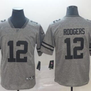 Packers 12 Aaron Rodgers Gray Gridiron Gray Vapor Untouchable Limited Jersey