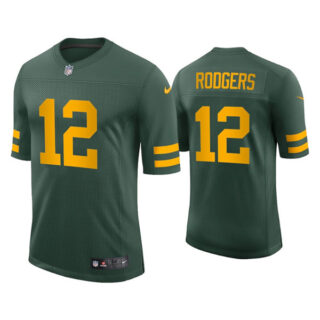 Packers #12 Aaron Rodgers Alternate Green Vapor Limited Jersey