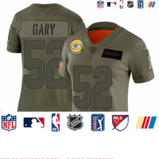 Packers #52 Rashan Gary Camo Women's Stitched Football Limited 2019 Salute to Service Jersey