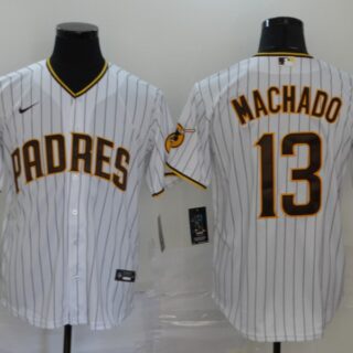Padres 13 Manny Machado White Nike 2020 Cool Base Jersey