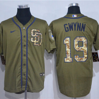 Padres 19 Tony Gwynn Olive 2020 Nike Cool Base Jersey