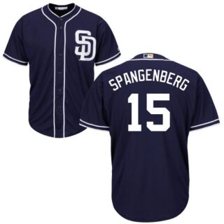 Padres #15 Cory Spangenberg Navy Blue New Cool Base Stitched Baseball Jersey