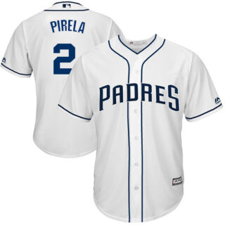 Padres #2 Jose Pirela White New Cool Base Stitched Baseball Jersey