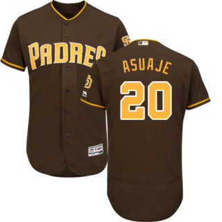 Padres #20 Carlos Asuaje Brown Flexbase Authentic Collection Stitched Baseball Jersey