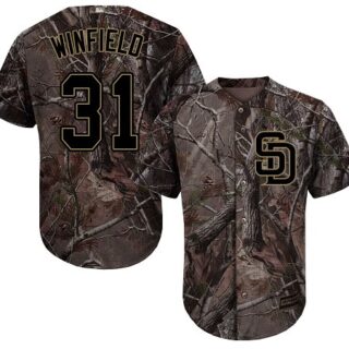 Padres #31 Dave Winfield Camo Realtree Collection Cool Base Stitched Youth Baseball Jersey