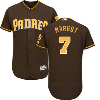 Padres #7 Manuel Margot Brown Flexbase Authentic Collection Stitched Baseball Jersey