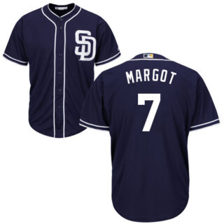 Padres #7 Manuel Margot Navy Blue New Cool Base Stitched Baseball Jersey