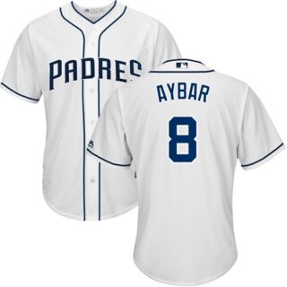 Padres #8 Erick Aybar White New Cool Base Stitched Baseball Jersey