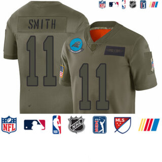Panthers #11 Torrey Smith Camo Youth Stitched Football Limited 2019 Salute to Service Jersey