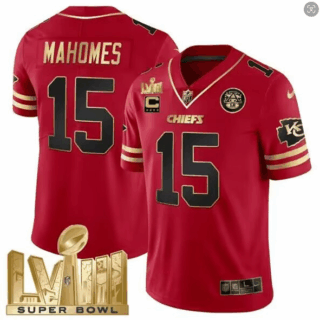 Men's Patrick Mahomes #15 Kansas City Chiefs Red Super Bowl LIV Vapor Limited Jerseys