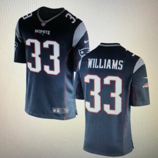 Patriots #33 Joejuan Williams Navy Vapor Limited Jersey
