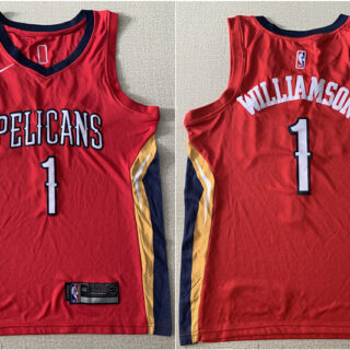 Pelicans 1 Zion Williamson Red Nike Swingman Jersey