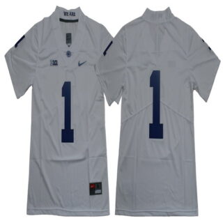 Penn State Nittany Lions #1 White Nike College Football Jersey