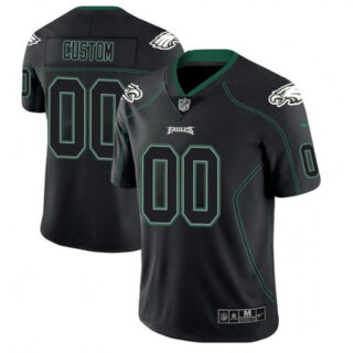 Philadelphia Eagles Custom 2018 Lights Out Color Rush Limited Black Jersey