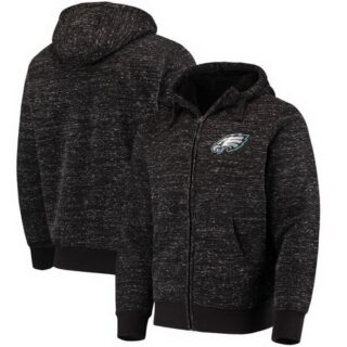Philadelphia Eagles G III Sports By Carl Banks Discovery Sherpa Full Zip Jacket Heathered Black