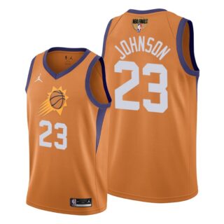 Phoenix Suns #23 Cameron Johnson Men's 2021 NBA Finals Bound Statement Edition NBA Jersey Orange