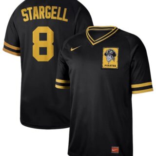 Pirates #8 Willie Stargell Black Authentic Cooperstown Collection Stitched Baseball Jersey