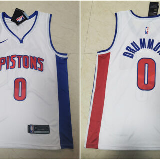 Pistons 0 Andre Drummond White Nike Swingman Jersey