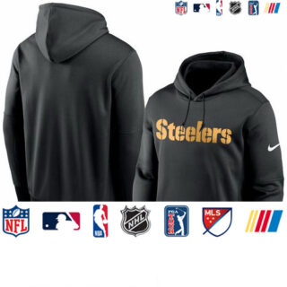 Pittsburgh Steelers Nike Fan Gear Wordmark Performance Pullover Hoodie Black