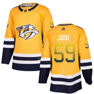 Predators 59 Roman Josi Gold Drift Fashion Adidas Jersey