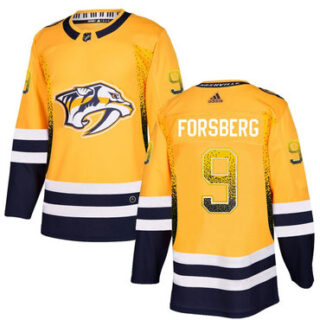 Predators 9 Filip Forsberg Gold Drift Fashion Adidas Jersey