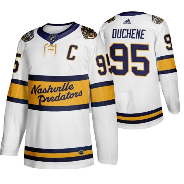 Predators 95 Matt Duchene White 2020 Winter Classic Adidas Jersey