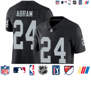Raiders #24 Johnathan Abram Black Team Color Men's Stitched Football Vapor Untouchable Limited Jersey