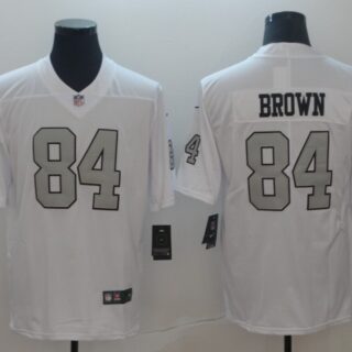 Raiders 84 Antonio Brown White Color Rush Limited Jersey