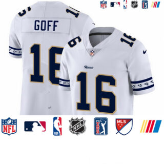 Rams 16 Jared Goff White 2019 New Vapor Untouchable Limited Jersey