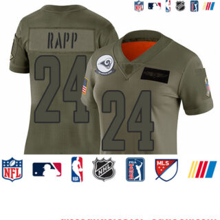 Rams #24 Taylor Rapp Camo Women's Stitched Football Limited 2019 Salute to Service Jersey