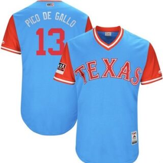 Rangers #13 Joey Gallo Light Blue Pico de Gallo Players Weekend Authentic Stitched MLB Jersey