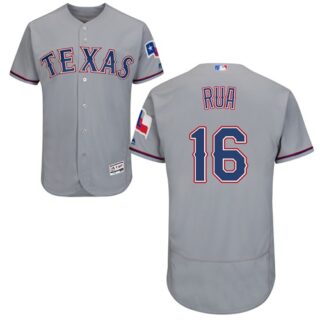 Rangers #16 Ryan Rua Grey Flexbase Authentic Collection Stitched Baseball Jersey