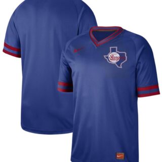 Rangers Blank Royal Authentic Cooperstown Collection Stitched Baseball Jersey