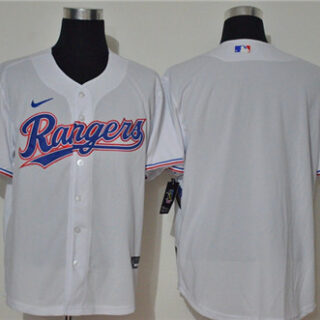 Rangers Blank White Nike 2020 Cool Base Jersey