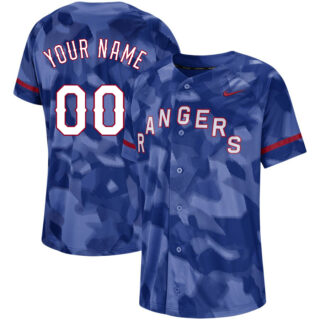 Rangers Royal Camo Fashion Men's Customized Jersey