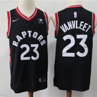Raptors 23 Fred Vanvleet Black Nike Swingman Jersey