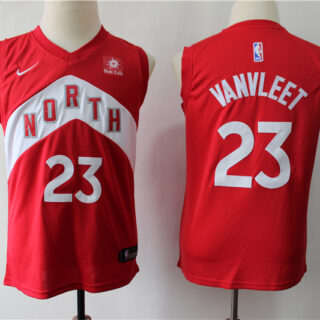 Raptors 23 Fred Vanvleet Red Youth Earned Edition Nike Swingman Jersey