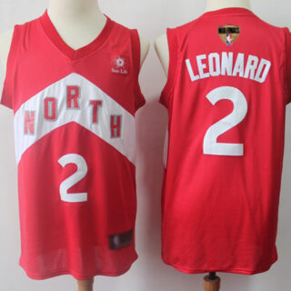 Raptors #2 Kawhi Leonard Red 2019 Finals Bound Basketball Swingman Earned Edition Jersey