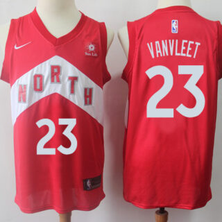 Raptors #23 Fred VanVleet Red Basketball Swingman Earned Edition Jersey