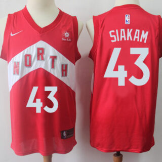 Raptors #43 Pascal Siakam Red Basketball Swingman Earned Edition Jersey